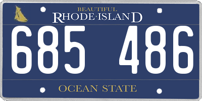 RI license plate 685486