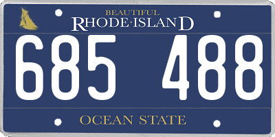 RI license plate 685488