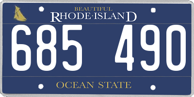 RI license plate 685490