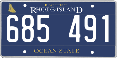 RI license plate 685491