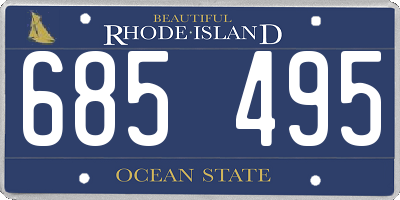 RI license plate 685495