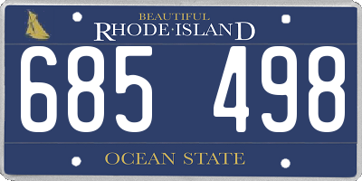 RI license plate 685498