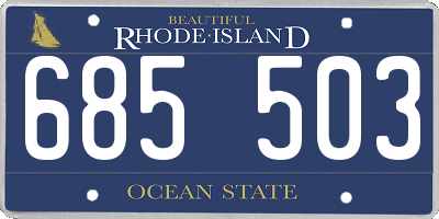 RI license plate 685503