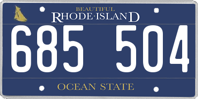 RI license plate 685504
