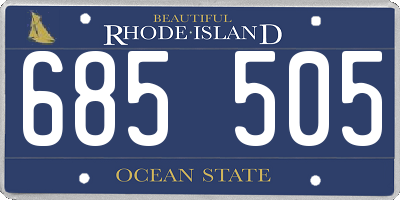RI license plate 685505