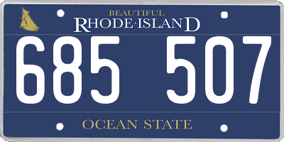 RI license plate 685507