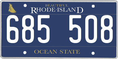 RI license plate 685508