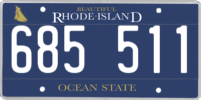 RI license plate 685511