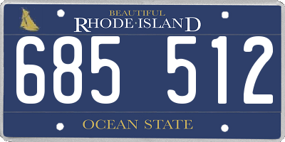 RI license plate 685512