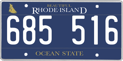 RI license plate 685516