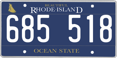 RI license plate 685518