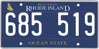 RI license plate 685519