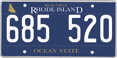 RI license plate 685520
