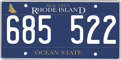RI license plate 685522