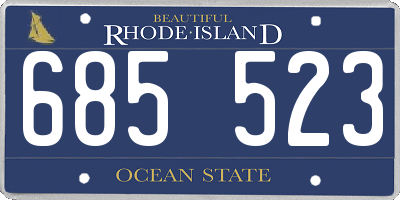 RI license plate 685523
