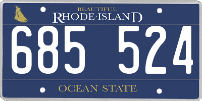 RI license plate 685524