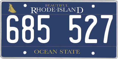 RI license plate 685527