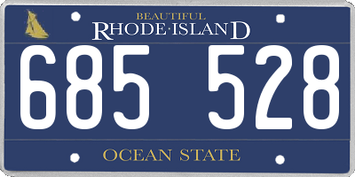 RI license plate 685528