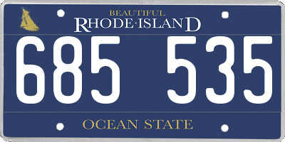 RI license plate 685535
