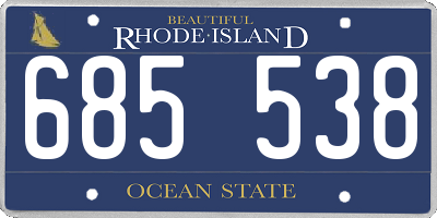 RI license plate 685538