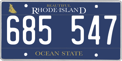 RI license plate 685547
