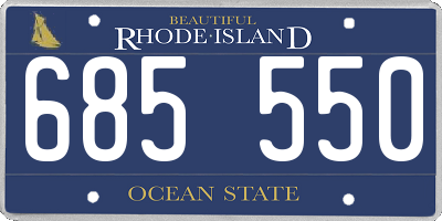 RI license plate 685550