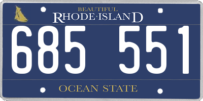 RI license plate 685551