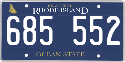 RI license plate 685552