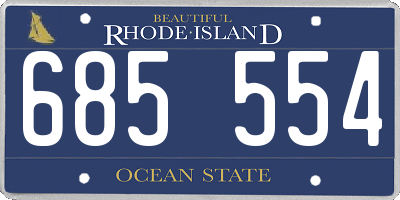 RI license plate 685554