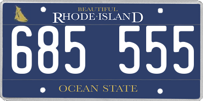 RI license plate 685555