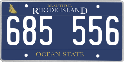 RI license plate 685556