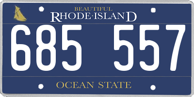 RI license plate 685557