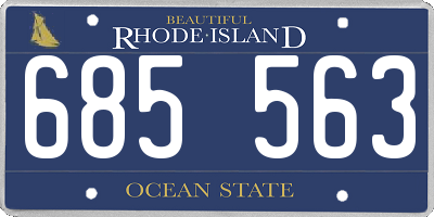 RI license plate 685563