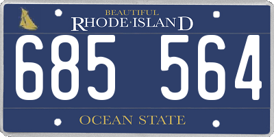 RI license plate 685564
