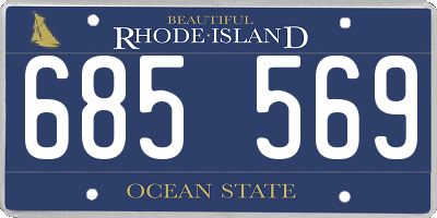 RI license plate 685569