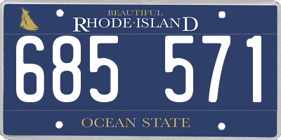 RI license plate 685571