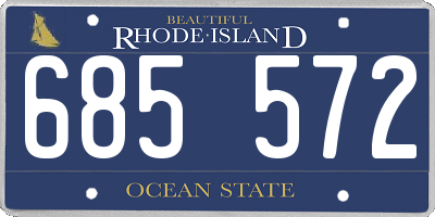 RI license plate 685572