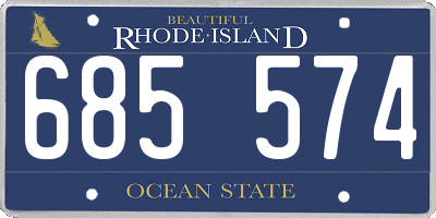 RI license plate 685574
