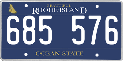 RI license plate 685576