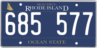 RI license plate 685577