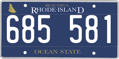 RI license plate 685581