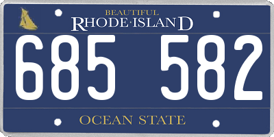 RI license plate 685582