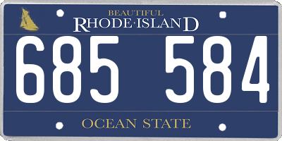 RI license plate 685584
