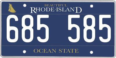 RI license plate 685585