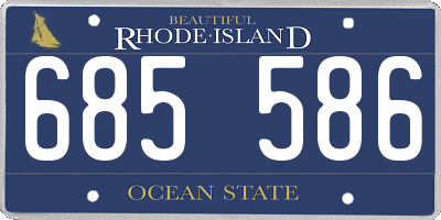 RI license plate 685586