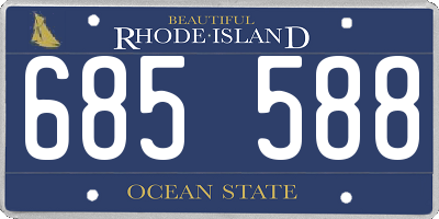 RI license plate 685588