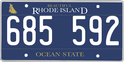 RI license plate 685592