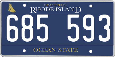 RI license plate 685593