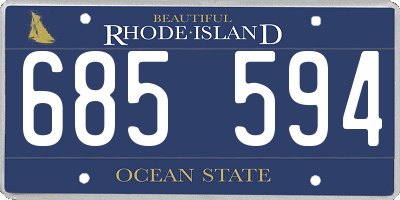 RI license plate 685594