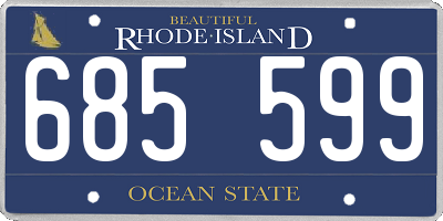 RI license plate 685599